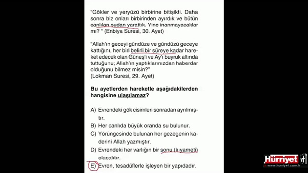 DİN KÜLTÜRÜ SINAV SORULARININ ÇÖZÜMLERİ