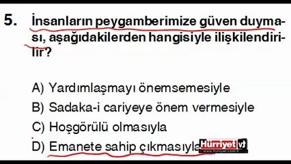 DİN KÜLTÜRÜ VE AHLAK BİLGİSİ SORULARININ ÇÖZÜMLERİ