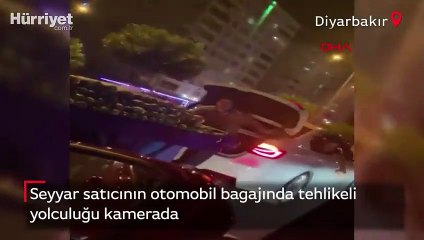 Seyyar satıcının tehlikeli yolculuğu kamerada