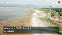 Marmara Gölü’nün dibi gözüktü