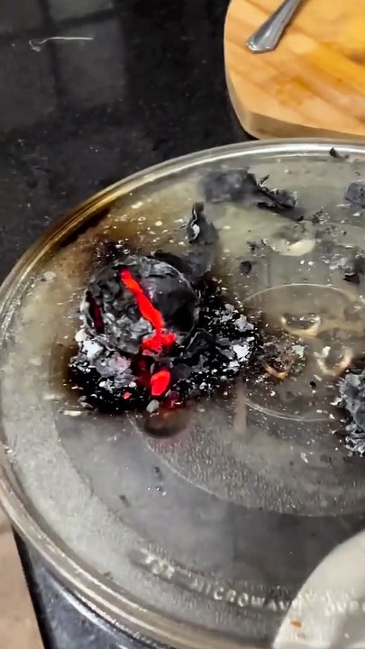 Microwaved Potatoes Look More Like Molten Than Potato