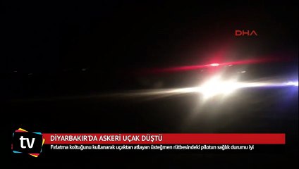 Diyarbakır'da askeri uçak düştü