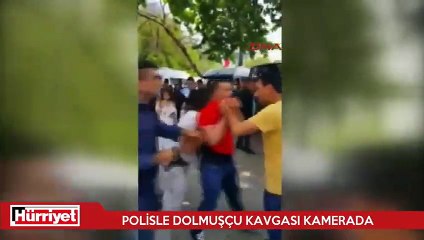 Güvenpark'ta polisle dolmuşçu kavgası