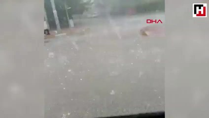 Kocaeli'de ceviz büyüklüğünde dolu yağdı