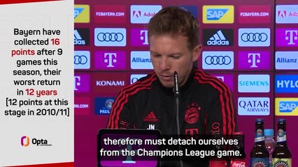 Download Video: Nagelsmann wants improvement on Bayern's 'random' post-UCL blips