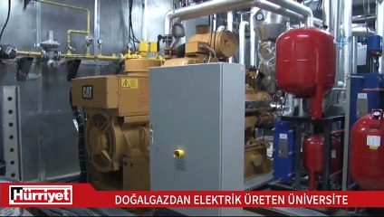 Doğalgazdan elektrik üreten üniversite