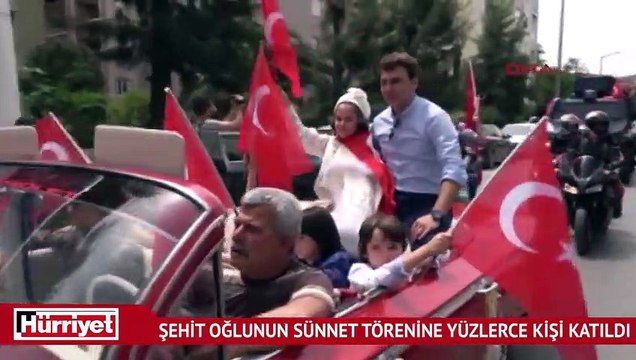 Şehit oğlunun sünnet törenine yüzlerce kişi katıldı