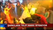 Düğünerde çalınan şarkılardan telif istenince protesto yaptılar
