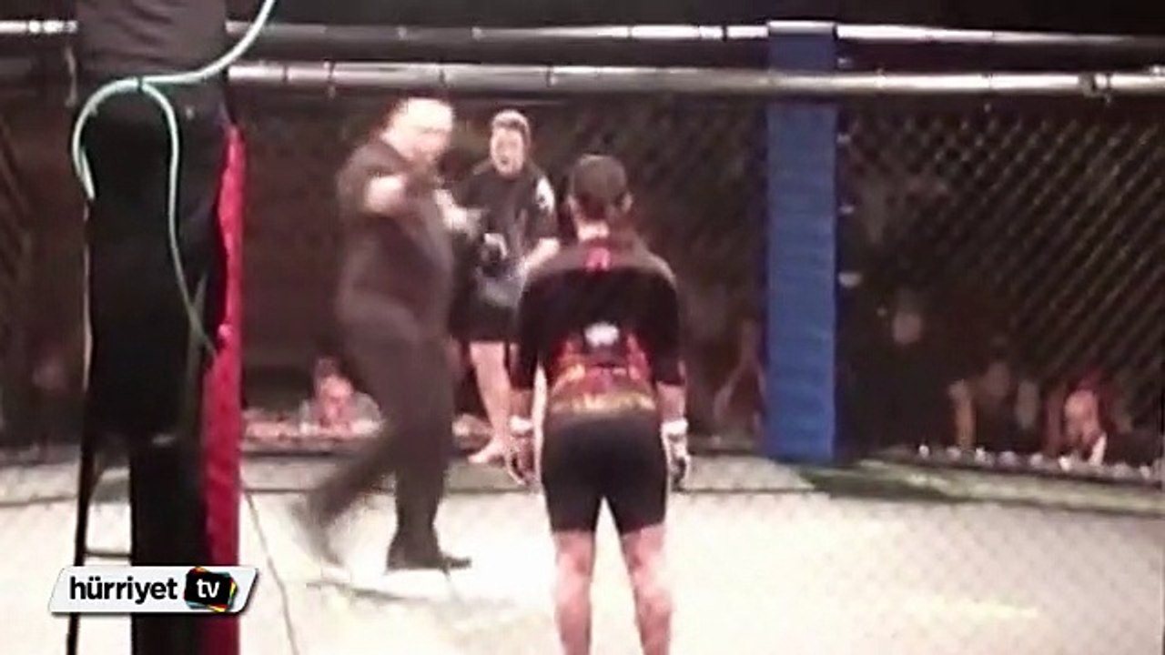 Tekmeyle rakibini nakavt eden kadın