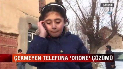 Şebeke sorununu 'drone' ile çözdüler!