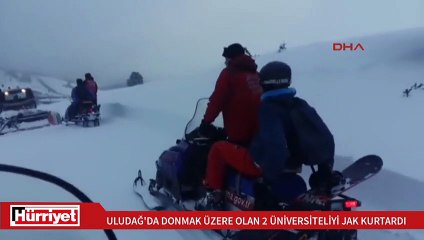 Uludağ'da donmak üzere olan üniversiteliler kurtarıldı