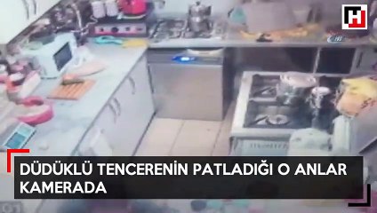 Erzurum’da düdüklü tencere bomba gibi patladı