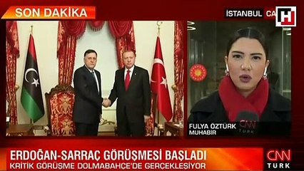 Cumhurbaşkanı Erdoğan, Libya Başbakanı Sarrac görüşmesi başladı