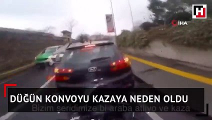 Düğün konvoyu kazaya neden oldu