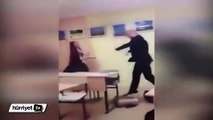Şaka yapan kız öğrenciyi tekme tokat dövdü