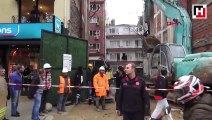 Kadıköy'de inşaat temeli için açılan çukura düşen işçi yaralandı