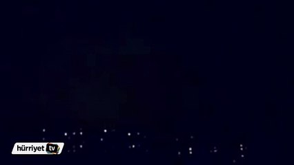 Yıldırım düştüğü yeri böyle yaktı