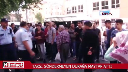Taksi göndermeyen durağa maytap attı: 2 yaralı