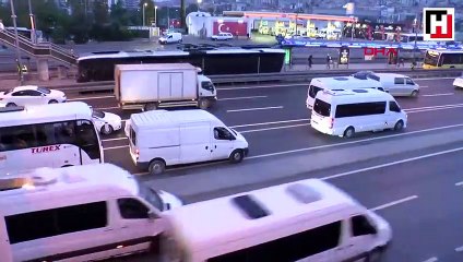 E-5'te zincirleme kaza... Geri geri gittiler!