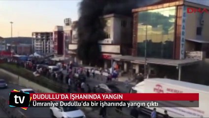 Ümraniye Dudullu'da işhanında yangın