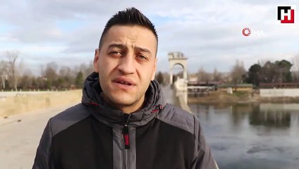 Meriç Nehri’nde şaşırtan manzara