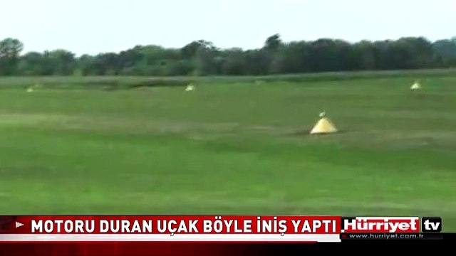 HAVADA MOTORU DURAN UÇAK BÖYLE İNİŞ YAPTI