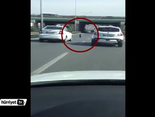 E-5'teki tekerlek sürücüleri şaşkına çevirdi