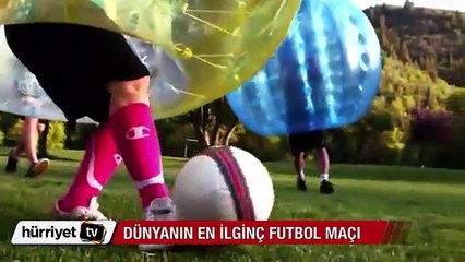 Şişme balonlarla dünyanın en ilginç maçı