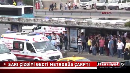 METROBÜS DURAĞINDA ŞOKE EDEN OLAY! SARI ÇİZGİLERİ GEÇİNCE..
