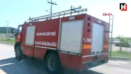 Keşan'da ormanlık alanda yangın