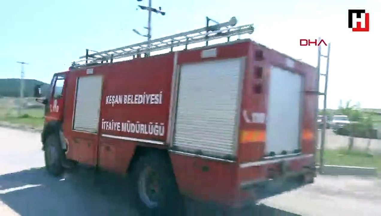 Keşan'da ormanlık alanda yangın