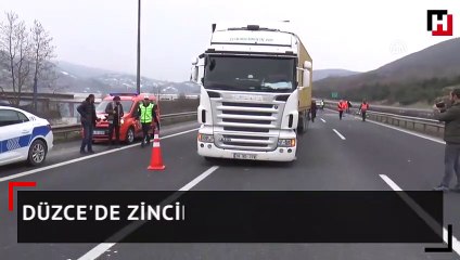Düzce'de zincirleme trafik kazası