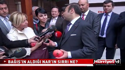 EGEMEN BAĞIŞ'A NAR HEDİYE ETTİLER