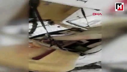 Kartepe'de düşen eğitim uçağı böyle görüntülendi.