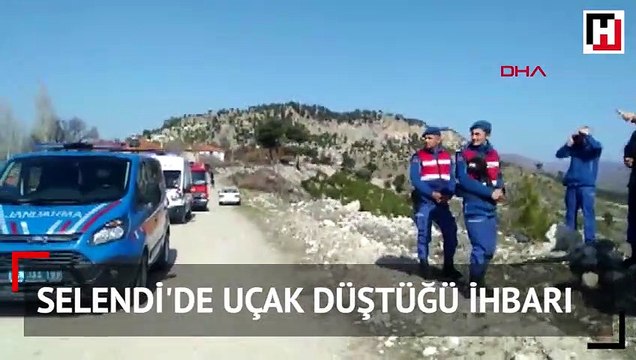 Manisa Selendi'de uçak düştüğü ihbarı