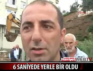 6 SANİYEDE YERLE BİR OLDU
