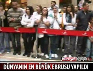 DÜNYANIN EN UZUN EBRUSU YAPILDI