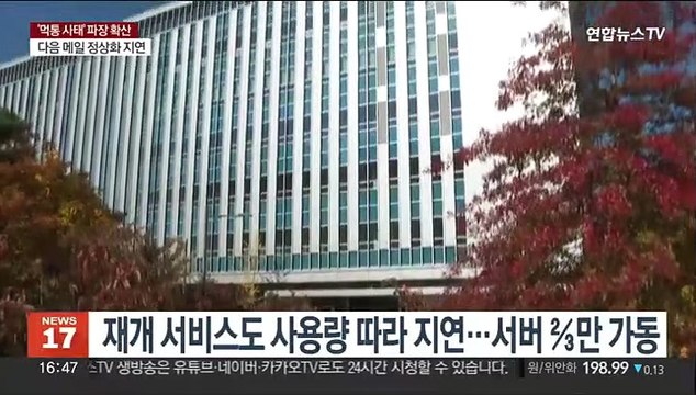 카카오 일부 서비스 '먹통' 여전…메일 송수신 불가