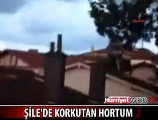 ŞİLE'DE KORKUTAN HORTUM
