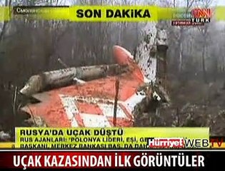 UÇAK KAZASINDAN İLK GÖRÜNTÜLER