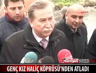GENÇ KIZ HALİÇ KÖPRÜSÜNDEN ATLADI