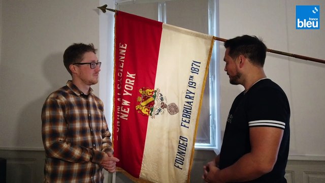 Un très vieux drapeau alsacien au Musée alsacien de la ville de Strasbourg