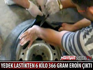 YEDEK LASTİKTEN EROİN ÇIKTI