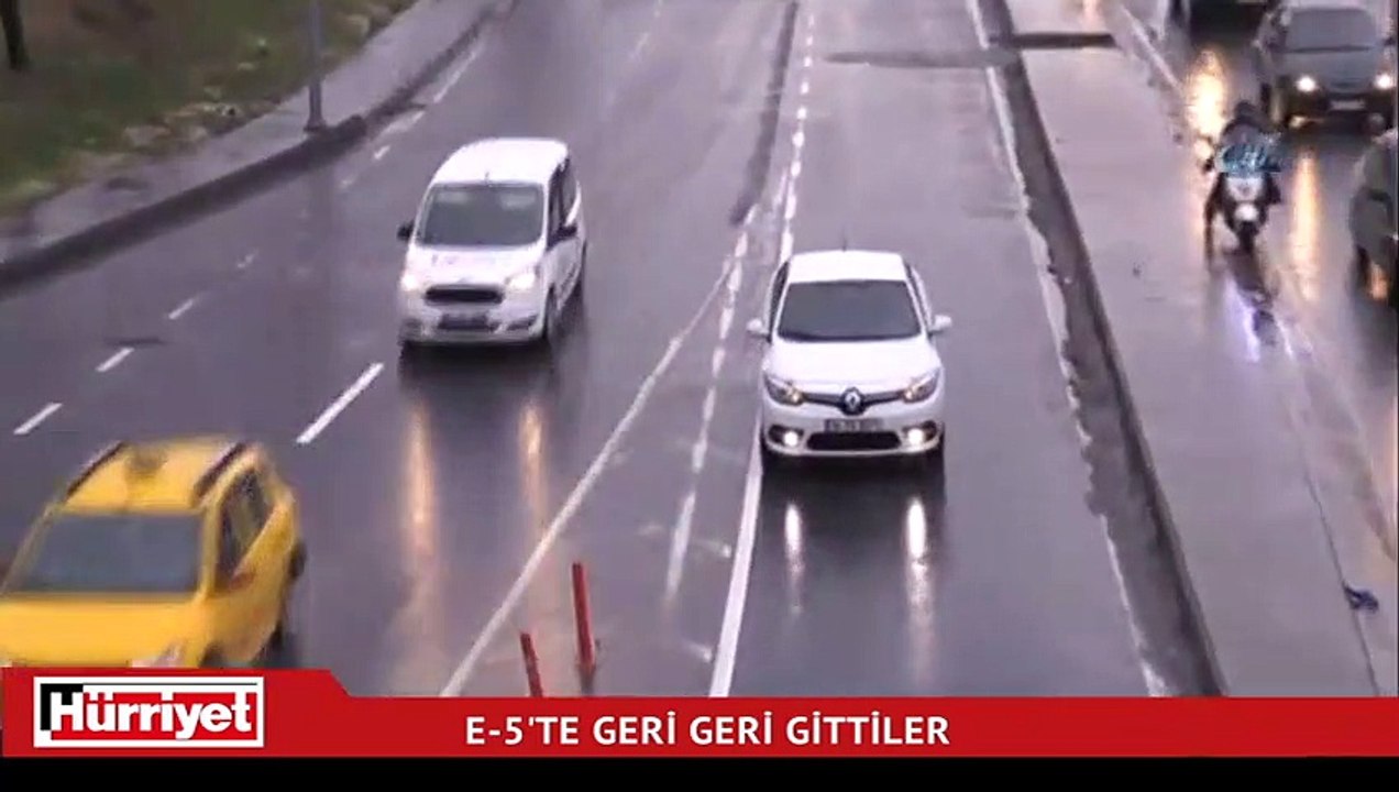 E-5'te geri geri gittiler