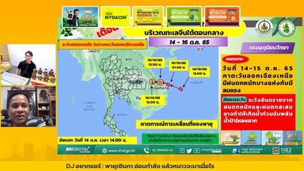 พายุเซินกา อ่อนกำลัง แล้วหนาวจะมาเมื่อไร : DJ อยากแชร์ : 15 ตุลาคม 2565