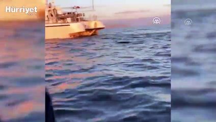 Yunan güvenlik güçlerinin orantısız güç kullandığı bottakilerin kurtarılma anı kamerada