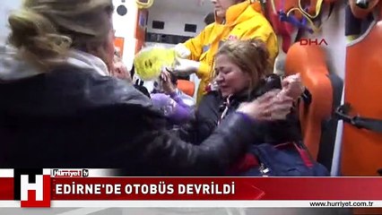 OTOBÜS DEVRİLDİ.. FACİADAN DÖNÜLDÜ!