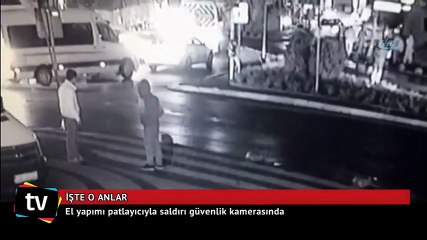 El yapımı patlayıcıyla saldırı güvenlik kamerasında