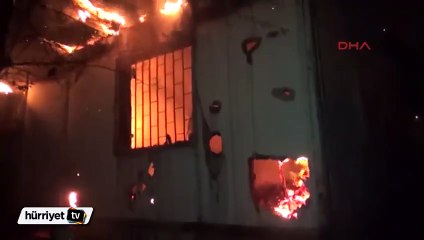 Karabük'te tek katlı ev yandı