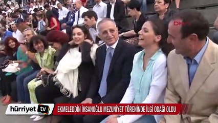 Ekmeleddin İhsanoğlu mezuniyet töreninde ilgi odağı oldu